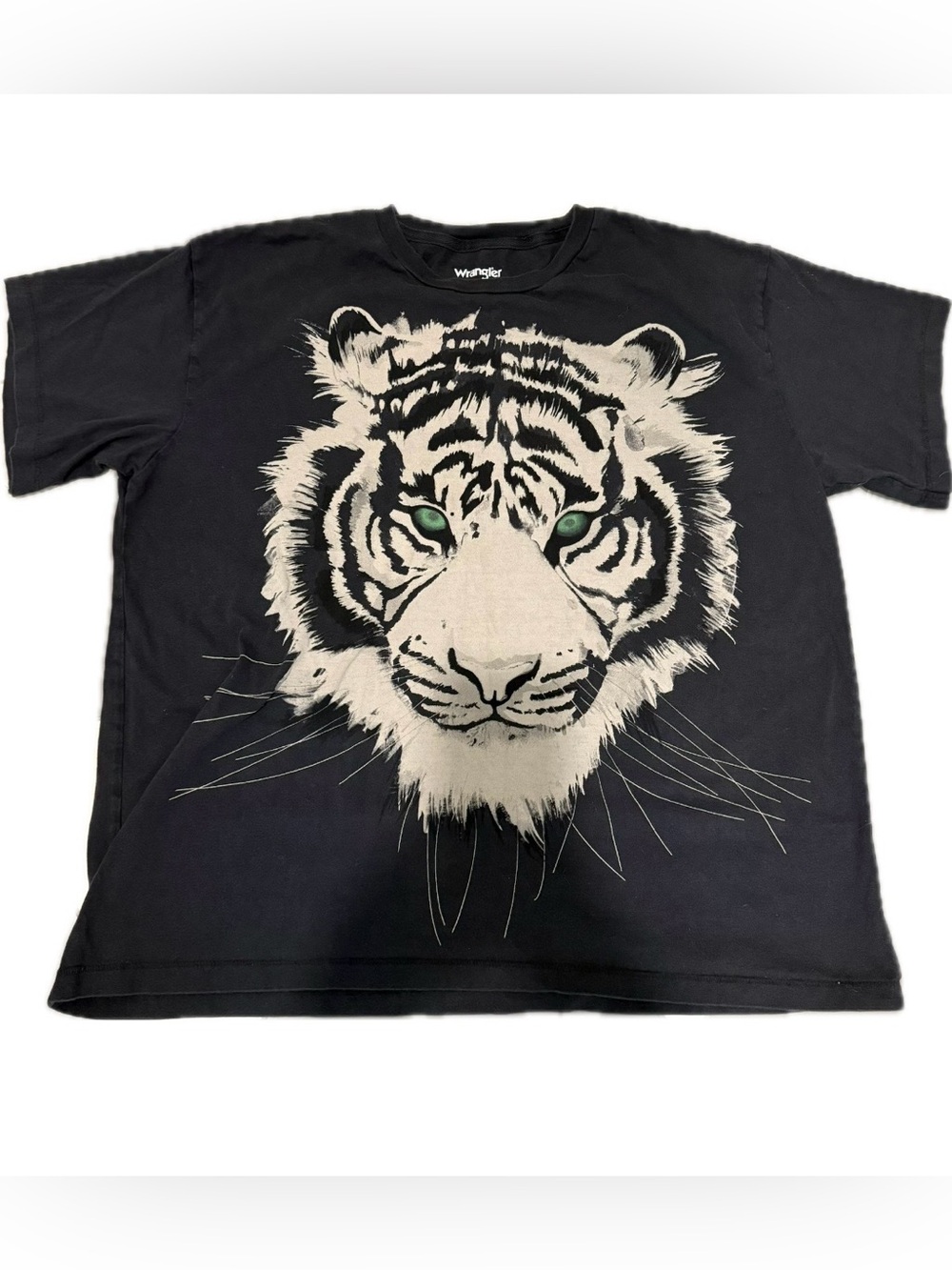 Free People x Wrangler oversized black tiger graphic tee SUPER RARE COLOR sz S